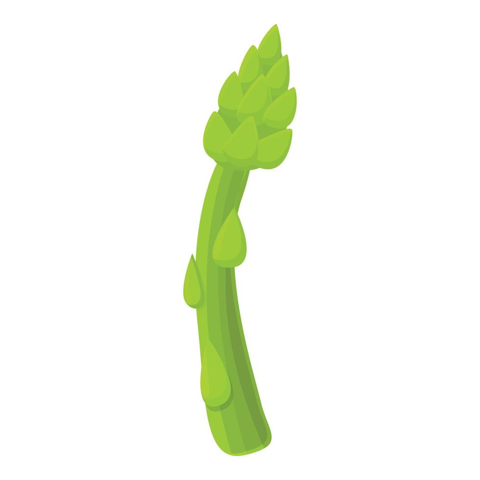 asparago verdura icona, cartone animato stile vettore