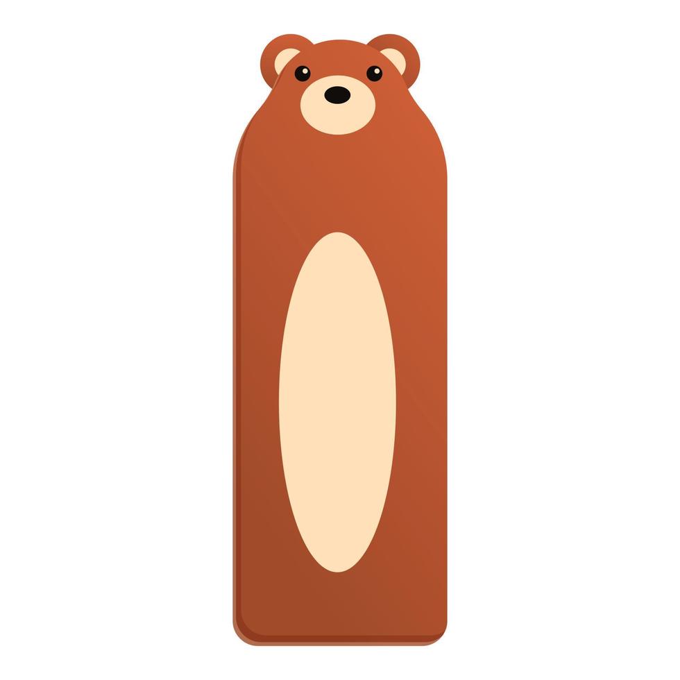 segnalibro con un' orso icona, cartone animato stile vettore