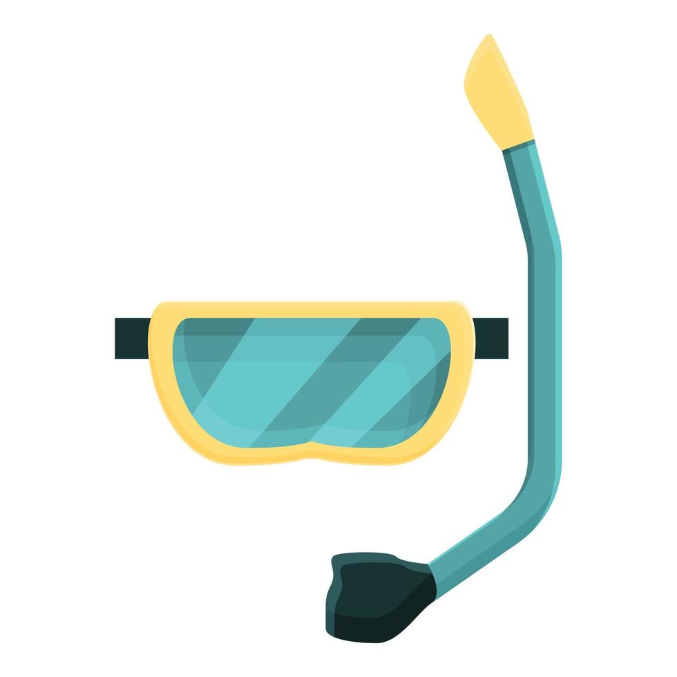 immersione occhiali icona, cartone animato stile vettore