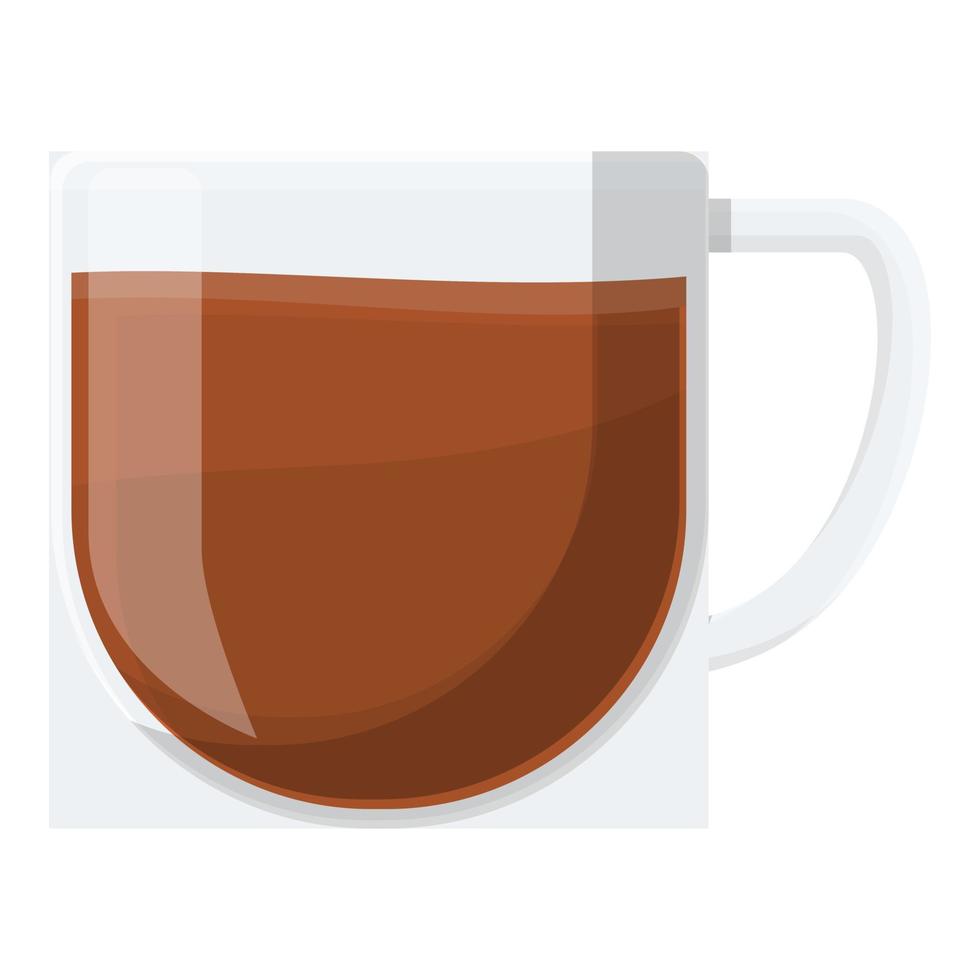 tè tazza icona, cartone animato stile vettore