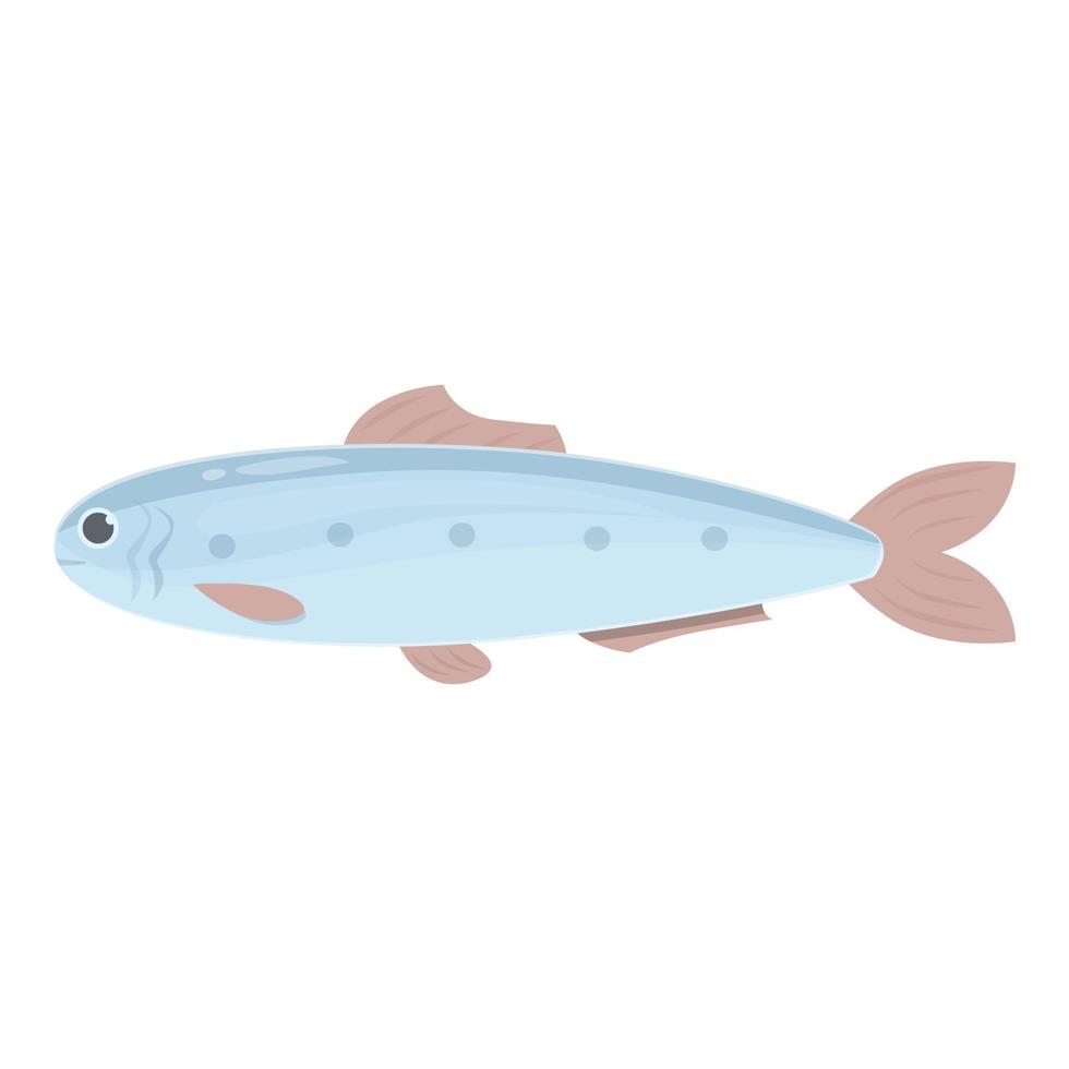 asciutto sardina icona cartone animato vettore. frutti di mare oceano vettore