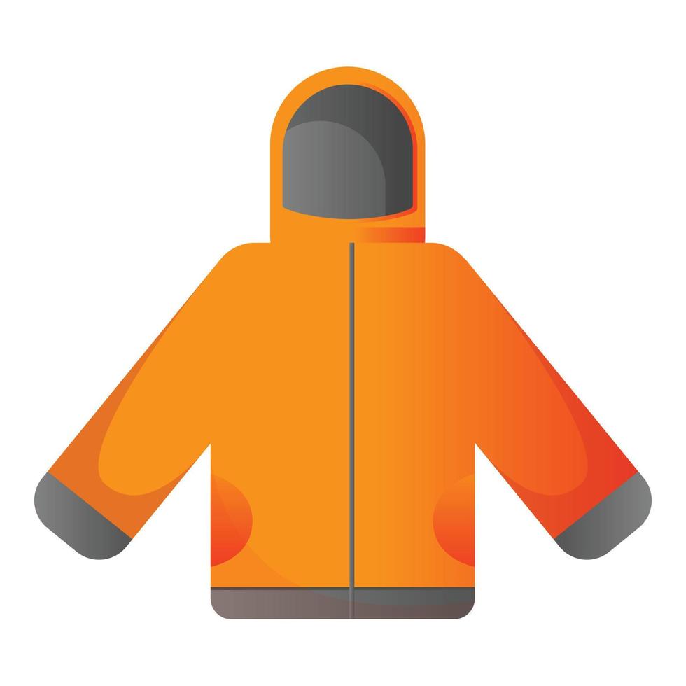 sciare giacca icona, cartone animato stile vettore