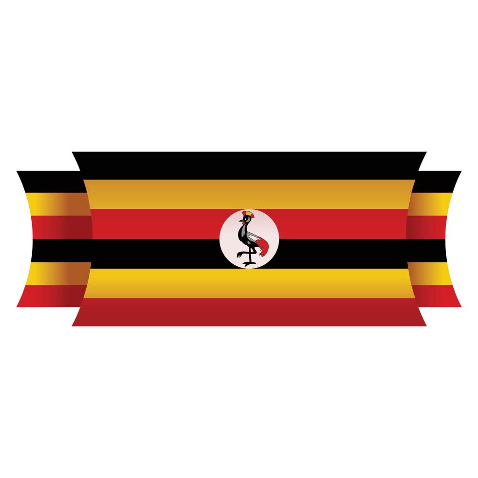 Uganda nazione icona cartone animato vettore. indipendenza giorno vettore