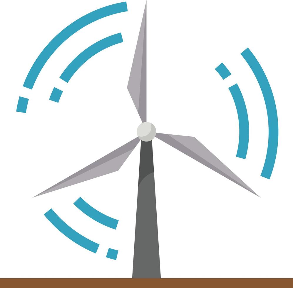 vento energia pianta energia ecologia - piatto icona vettore