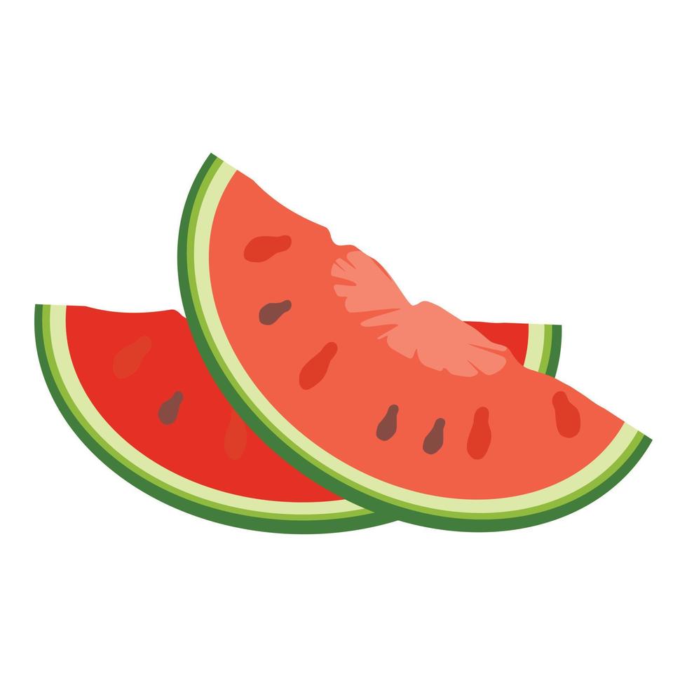anguria fetta icona cartone animato vettore. frutta melone vettore