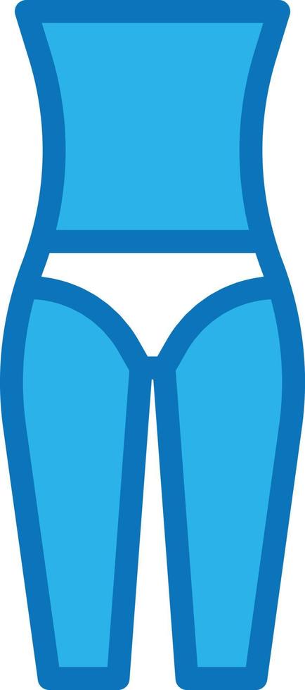 sottile pelle bikini dieta nutrizione - blu icona vettore