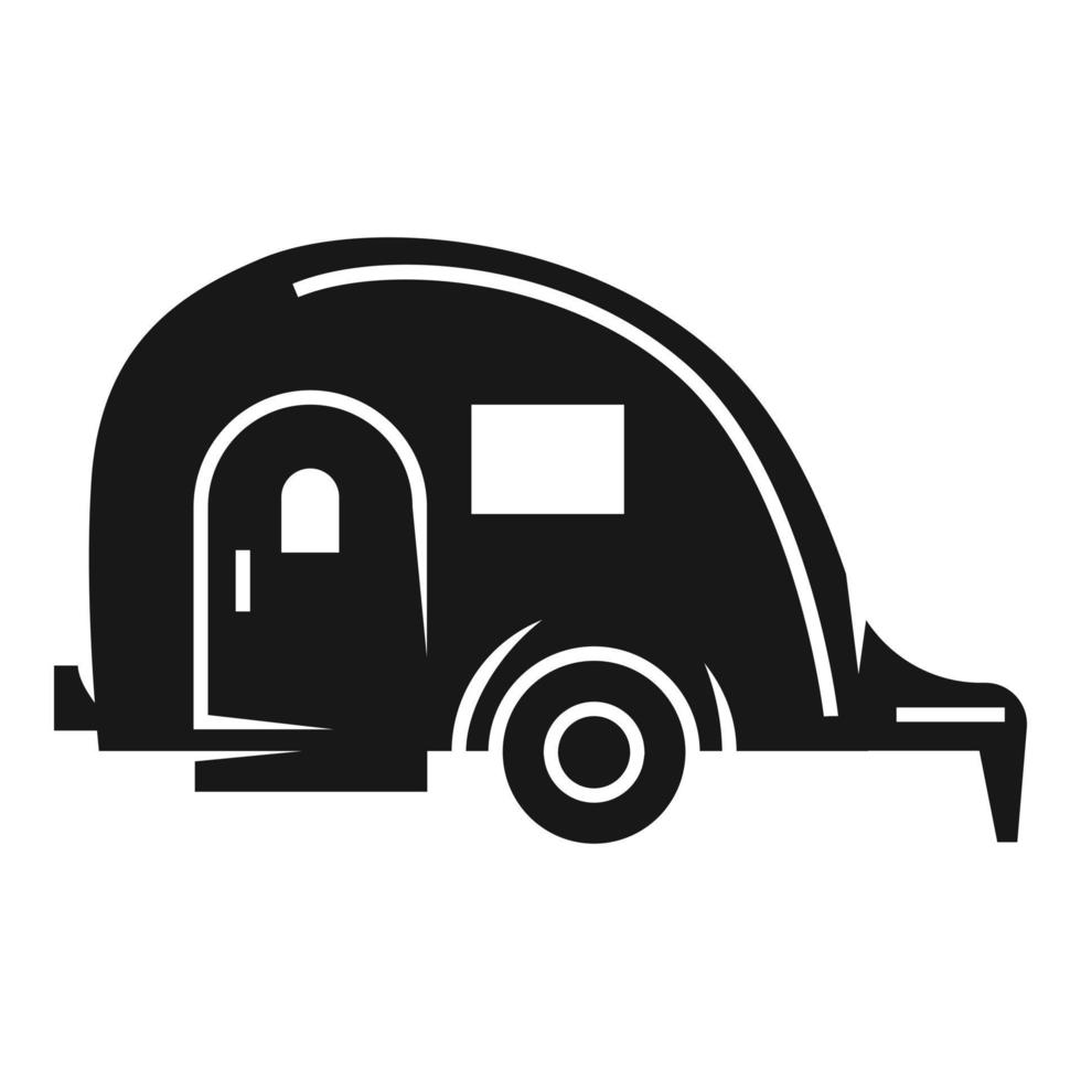 vacanza trailer icona, semplice stile vettore