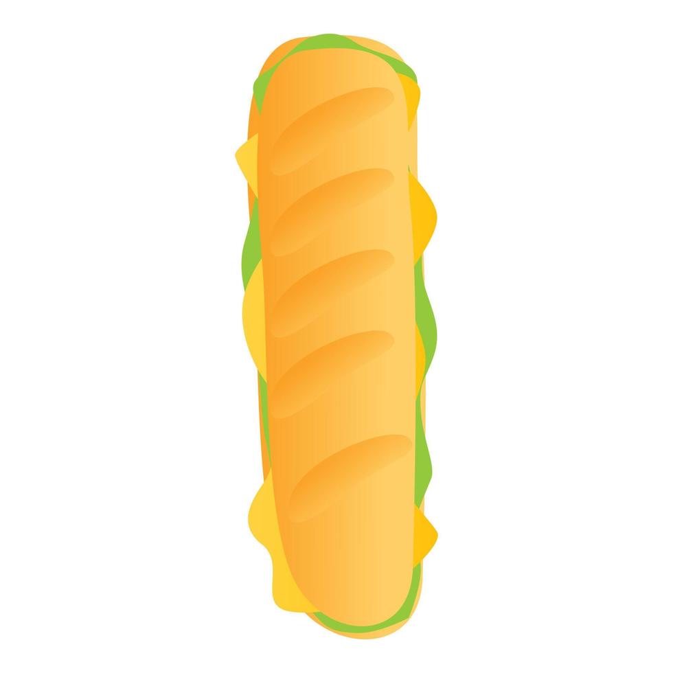 Sandwich icona, cartone animato stile vettore