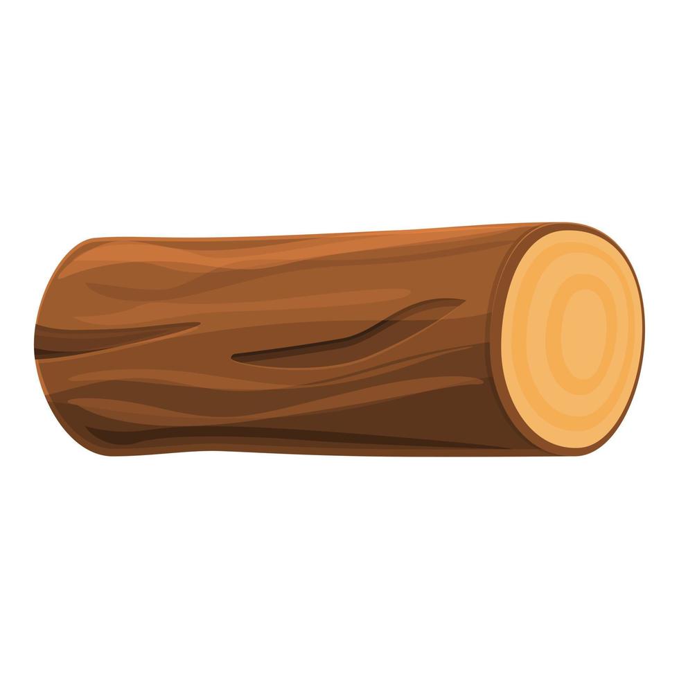 legname albero tronco icona, cartone animato stile vettore