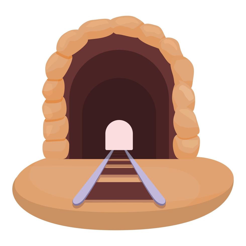 tunnel icona, cartone animato stile vettore