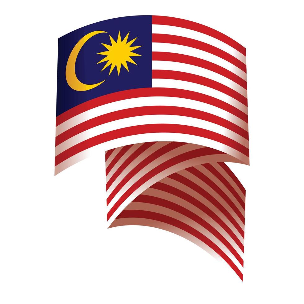 Malaysia nazione icona cartone animato vettore. bandiera giorno vettore