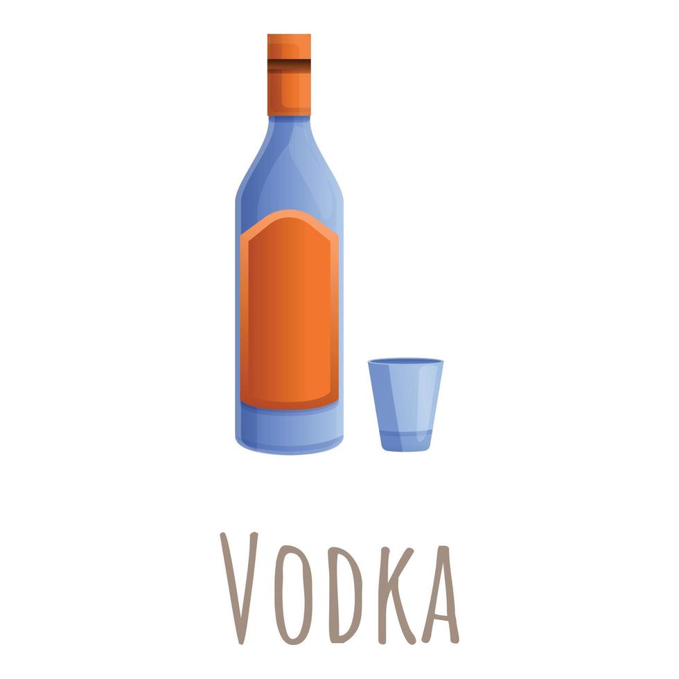 russo Vodka icona, cartone animato stile vettore