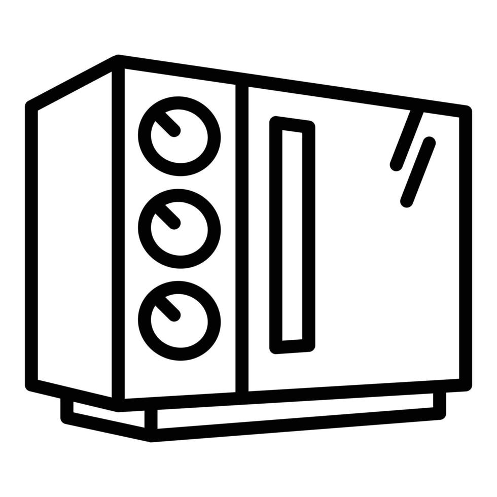 vecchio microonde icona, schema stile vettore