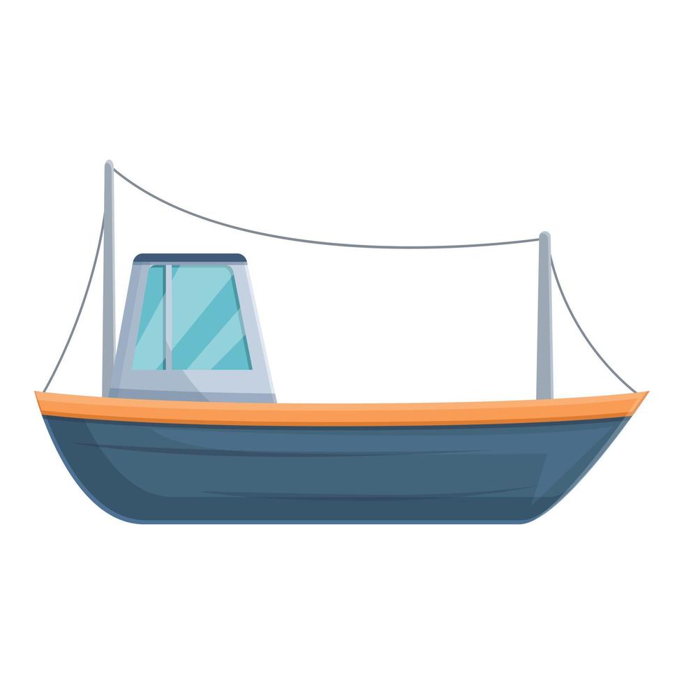 moderno pesca yacht icona, cartone animato stile vettore