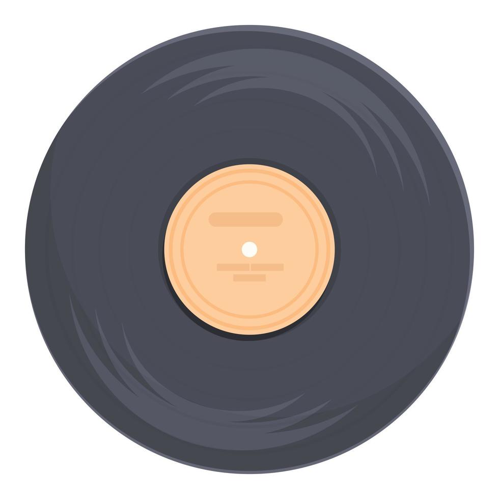 vinile disco icona cartone animato vettore. Audio nastro vettore