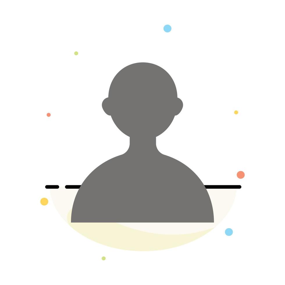avatar utente di base astratto piatto colore icona modello vettore