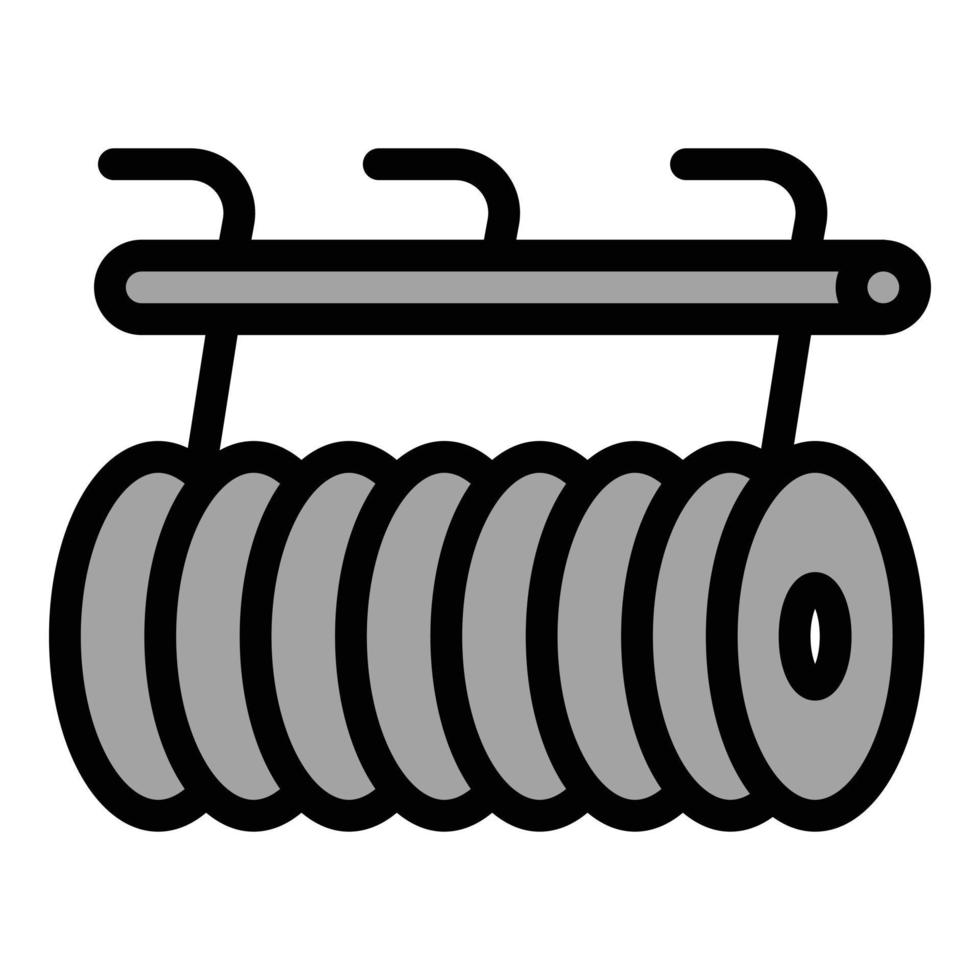 agricoltura trattore attrezzatura icona, schema stile vettore