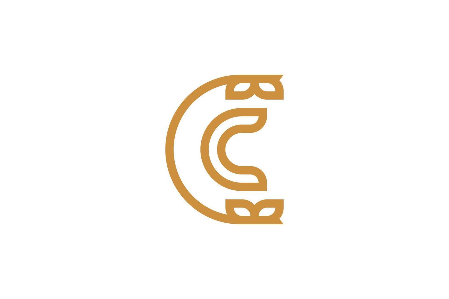 il lettera c monoline logo vettore