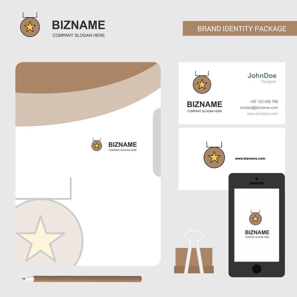 medaglia attività commerciale logo file copertina visitare carta e mobile App design vettore illustrazione