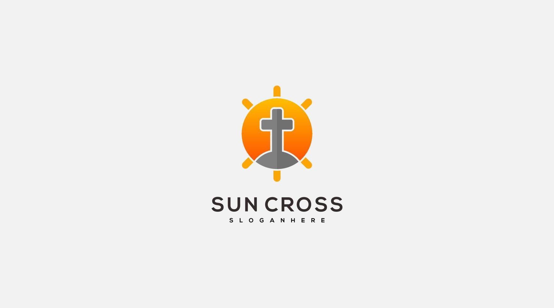 sole attraversare icona vettore logo design illustrazione