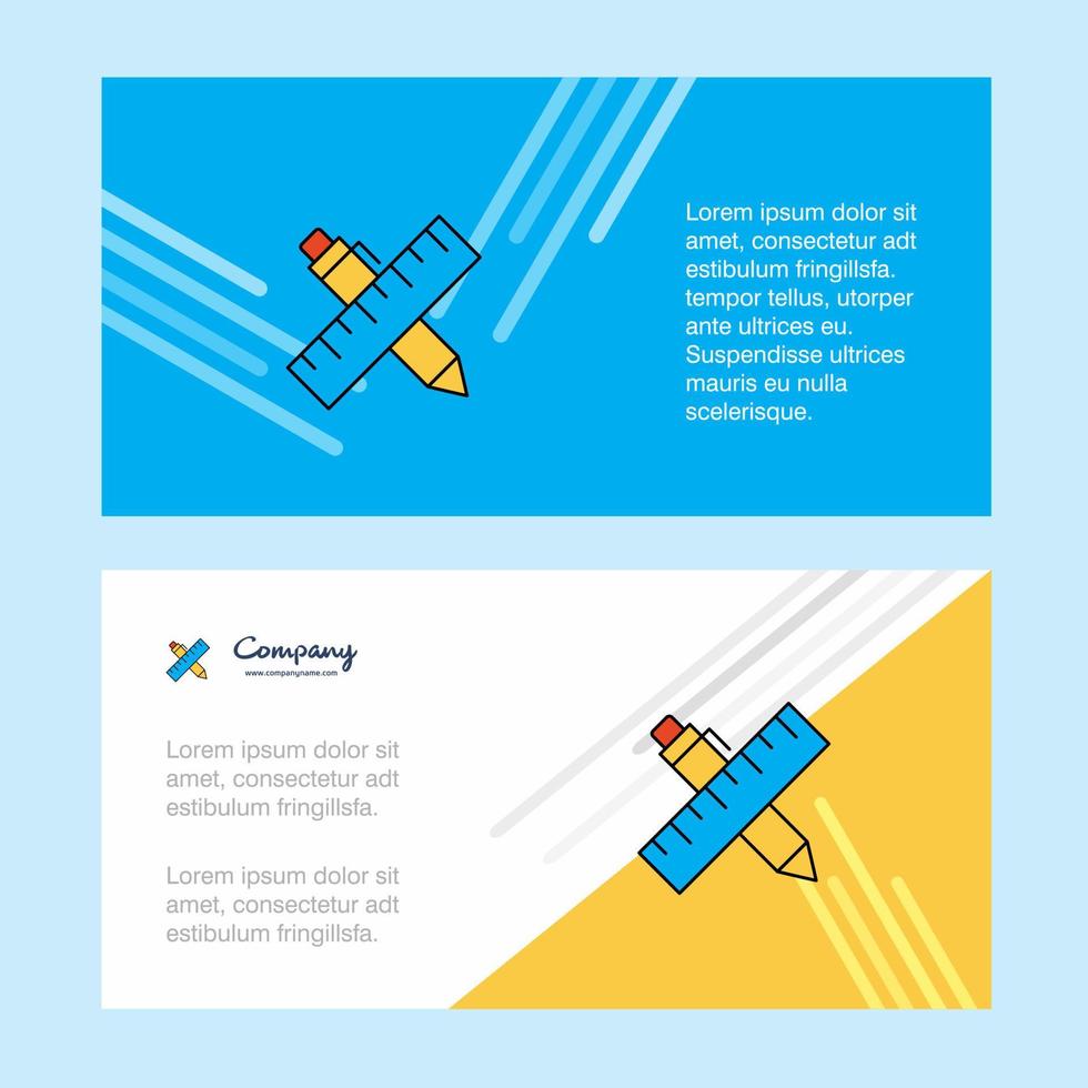 scala e penna astratto aziendale attività commerciale bandiera modello orizzontale pubblicità attività commerciale bandiera vettore