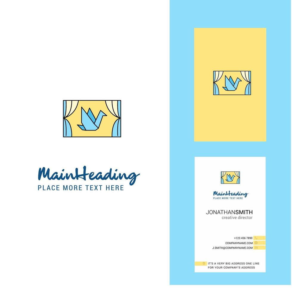 finestra creativo logo e attività commerciale carta verticale design vettore