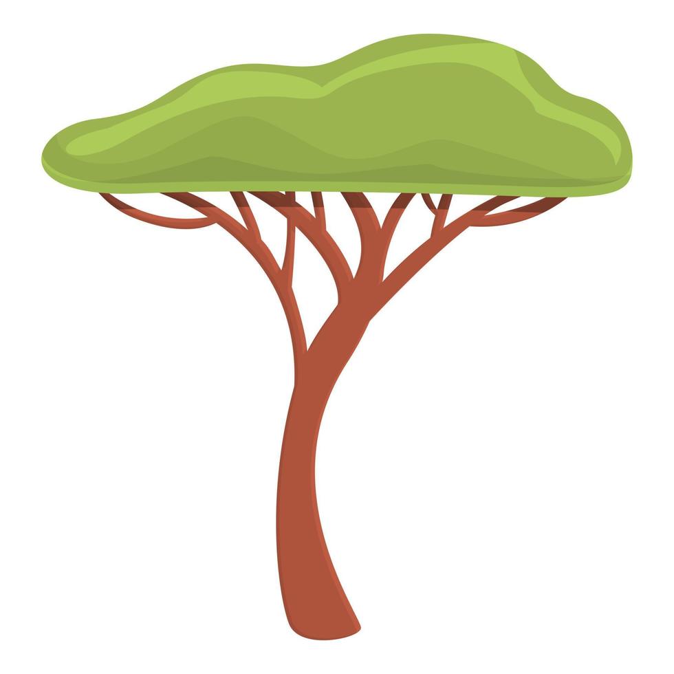 safari albero icona, cartone animato stile vettore