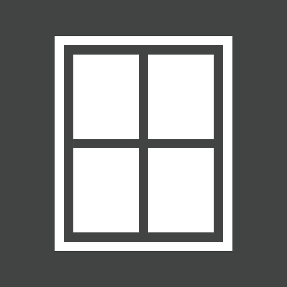 finestra glifo rovesciato icona vettore
