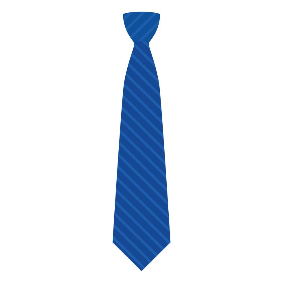 blu cravatta icona, piatto stile vettore