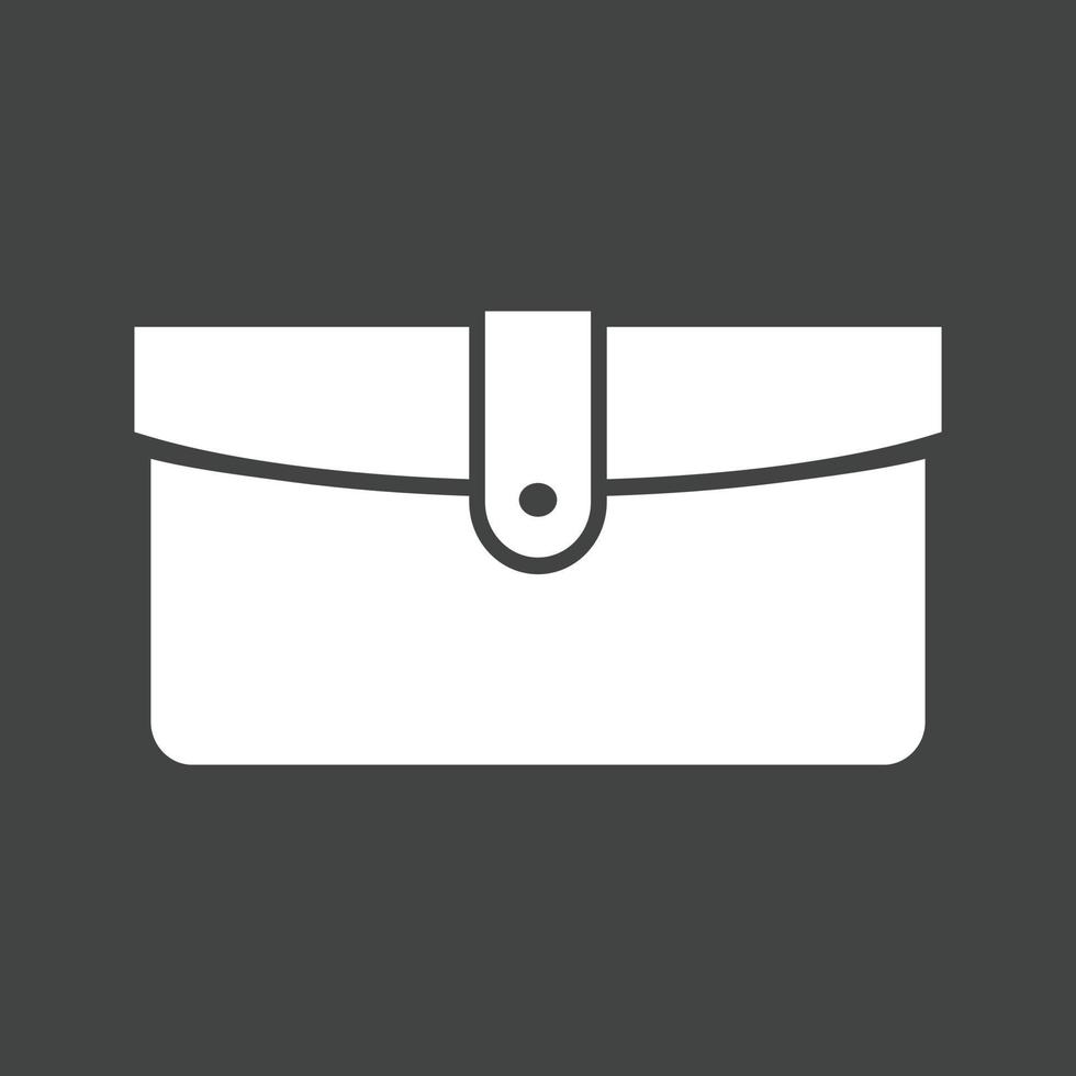 icona del glifo del portafoglio invertito vettore