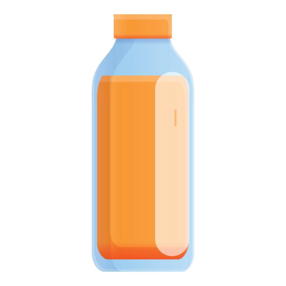 arancia fresco succo icona, cartone animato stile vettore