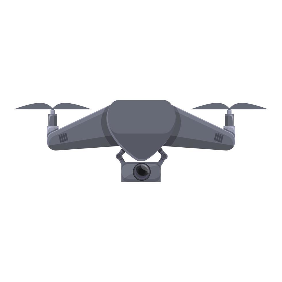 aria quadcopter icona cartone animato vettore. telecamera fuco vettore