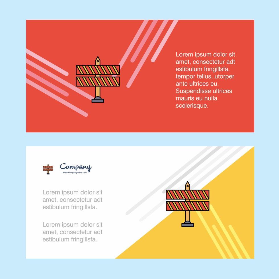 bloccare strada cartello astratto aziendale attività commerciale bandiera modello orizzontale pubblicità attività commerciale bandiera vettore