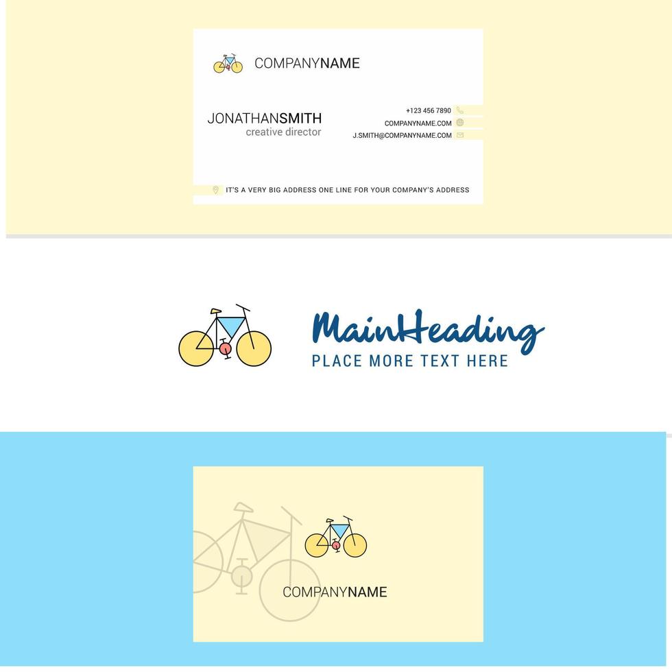 bellissimo ciclo logo e attività commerciale carta verticale design vettore