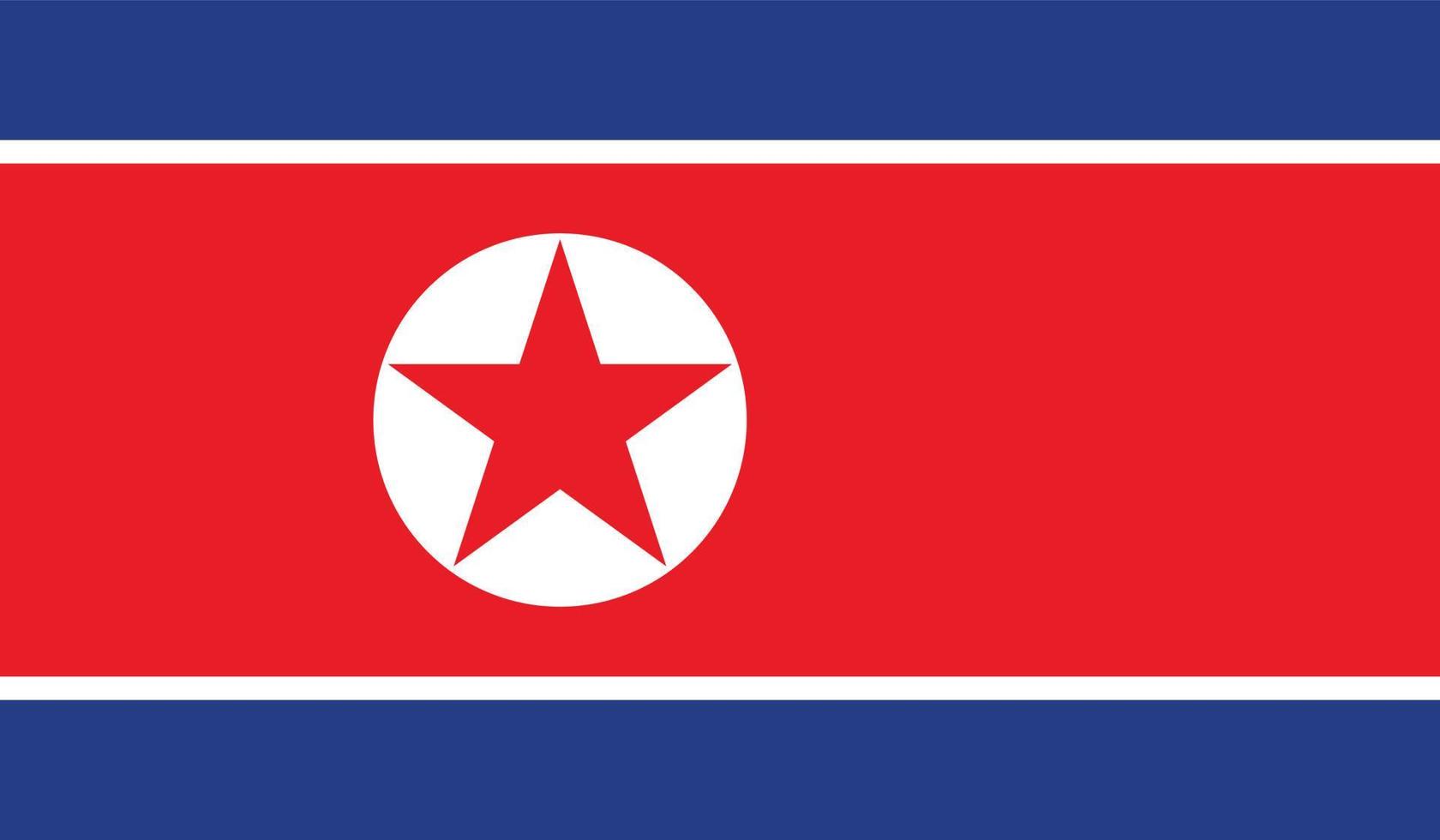 nord Corea bandiera Immagine vettore