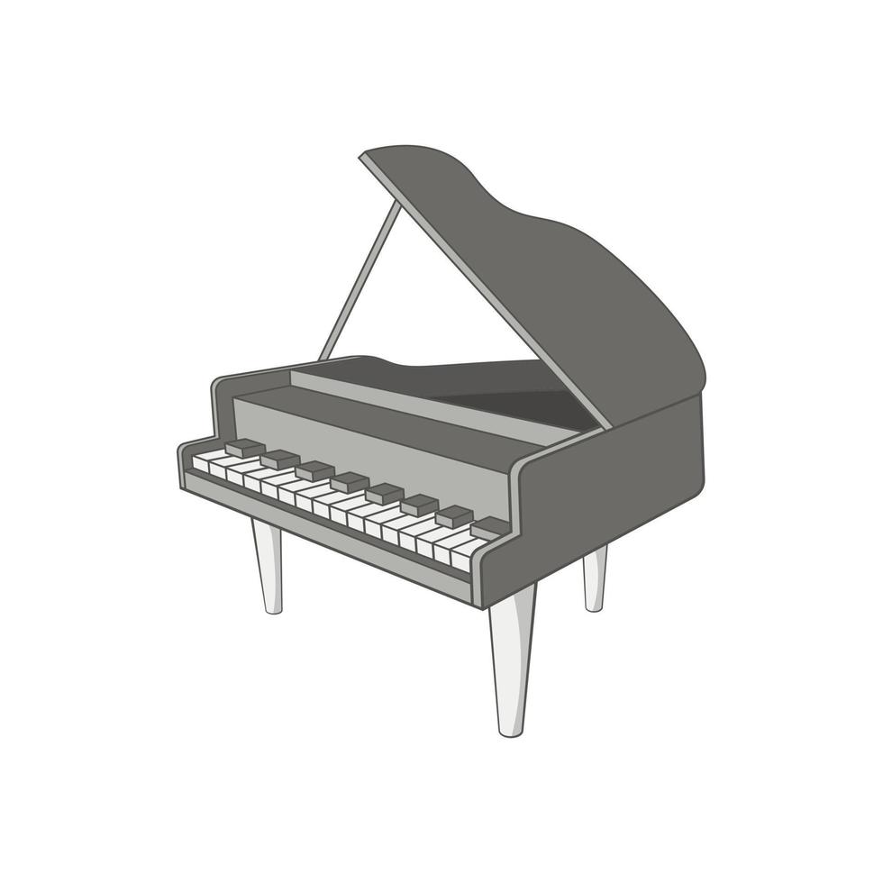 pianoforte icona, cartone animato stile vettore