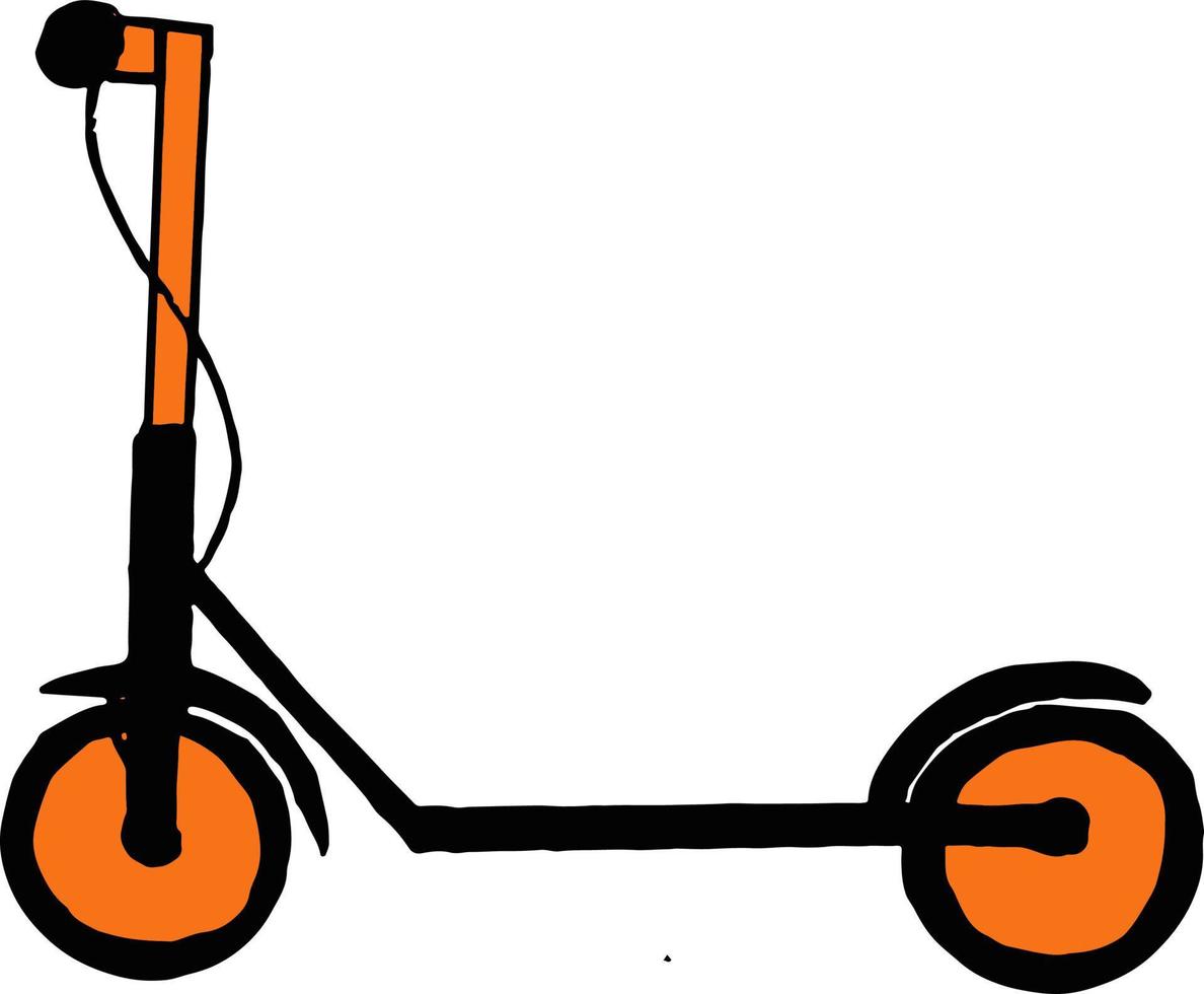 elettrico scooter icona. mano disegnato scarabocchio. vettore, minimalismo trasporto vettore