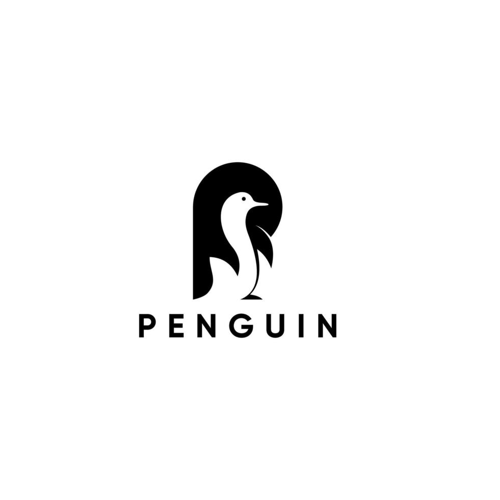lettera p pinguino vettore