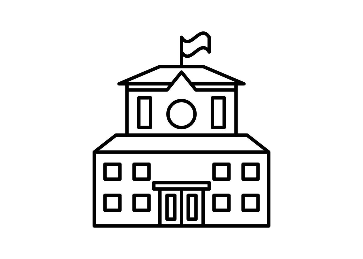 scuola icona logo design modello vettore isolato illustrazione
