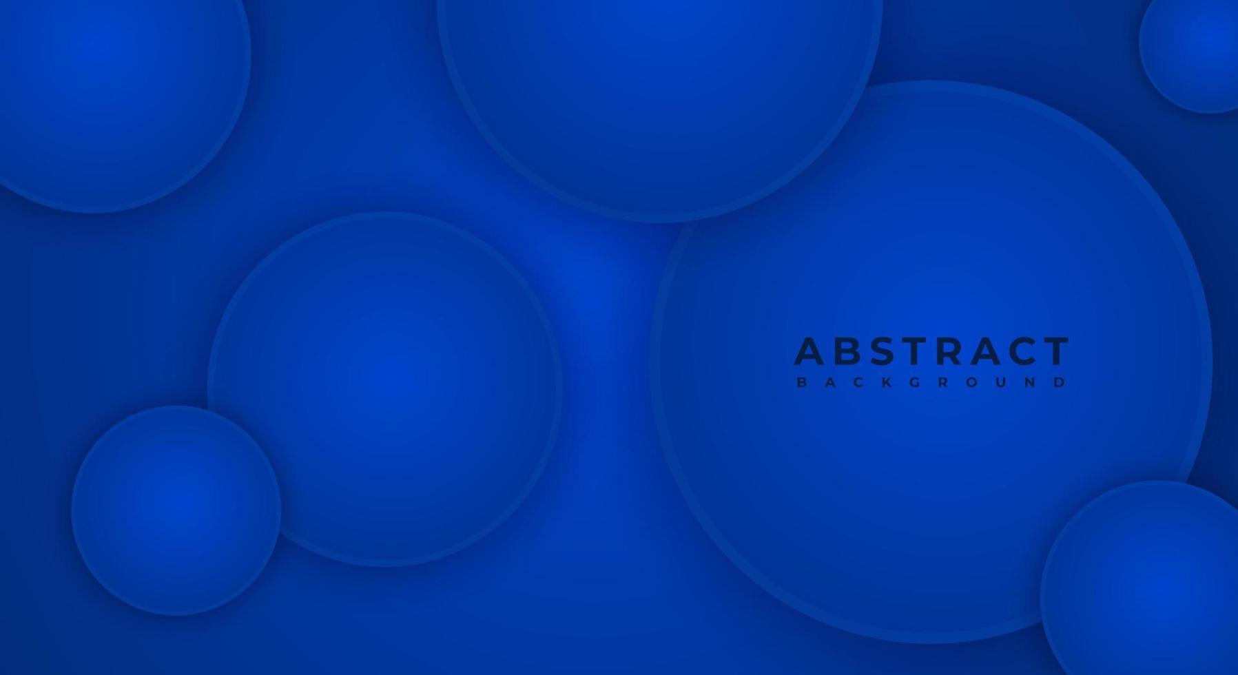 astratto 3d sfondo cerchio blu papercut strato con copia spazio per testo o Messaggio vettore