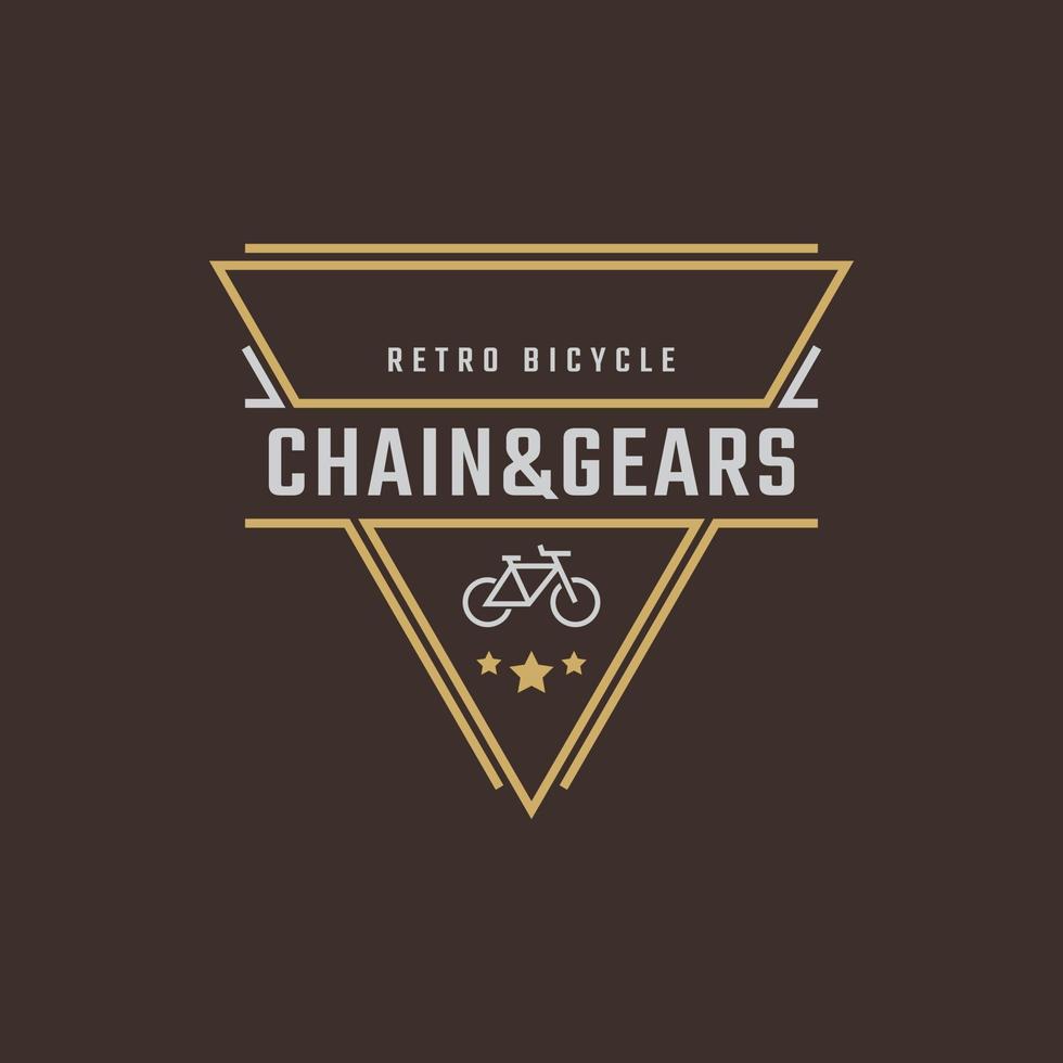 Vintage ▾ retrò distintivo emblema logotipo bicicletta logo design lineare stile vettore