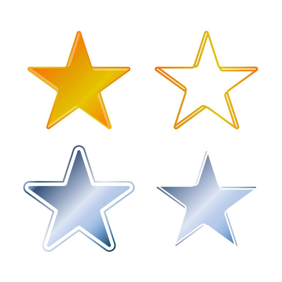 stella forma, stella emblema logo, stella stile moderno minimalismo. vettore