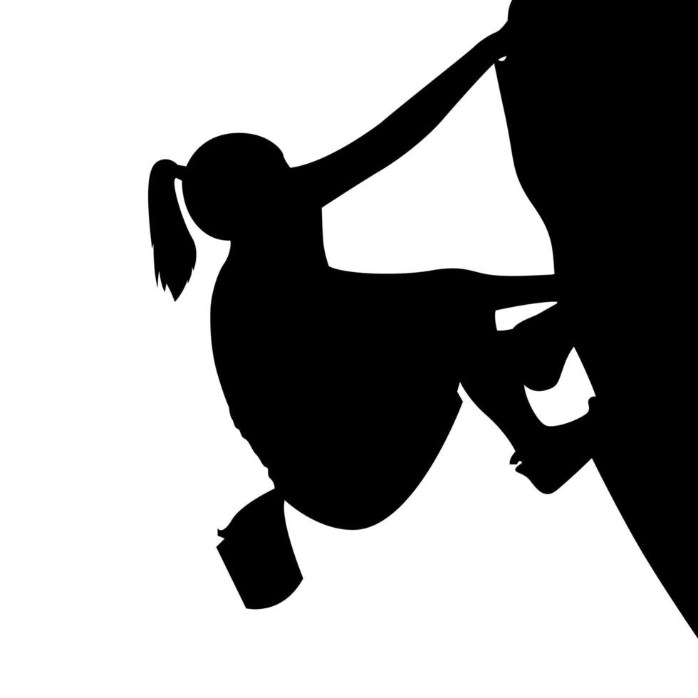 silhouette persona. scalata silhouette. alpinista scalatore escursionista le persone. estremo roccia scalatore silhouette. scalatore silhouette vettore illustrazione. femmina.