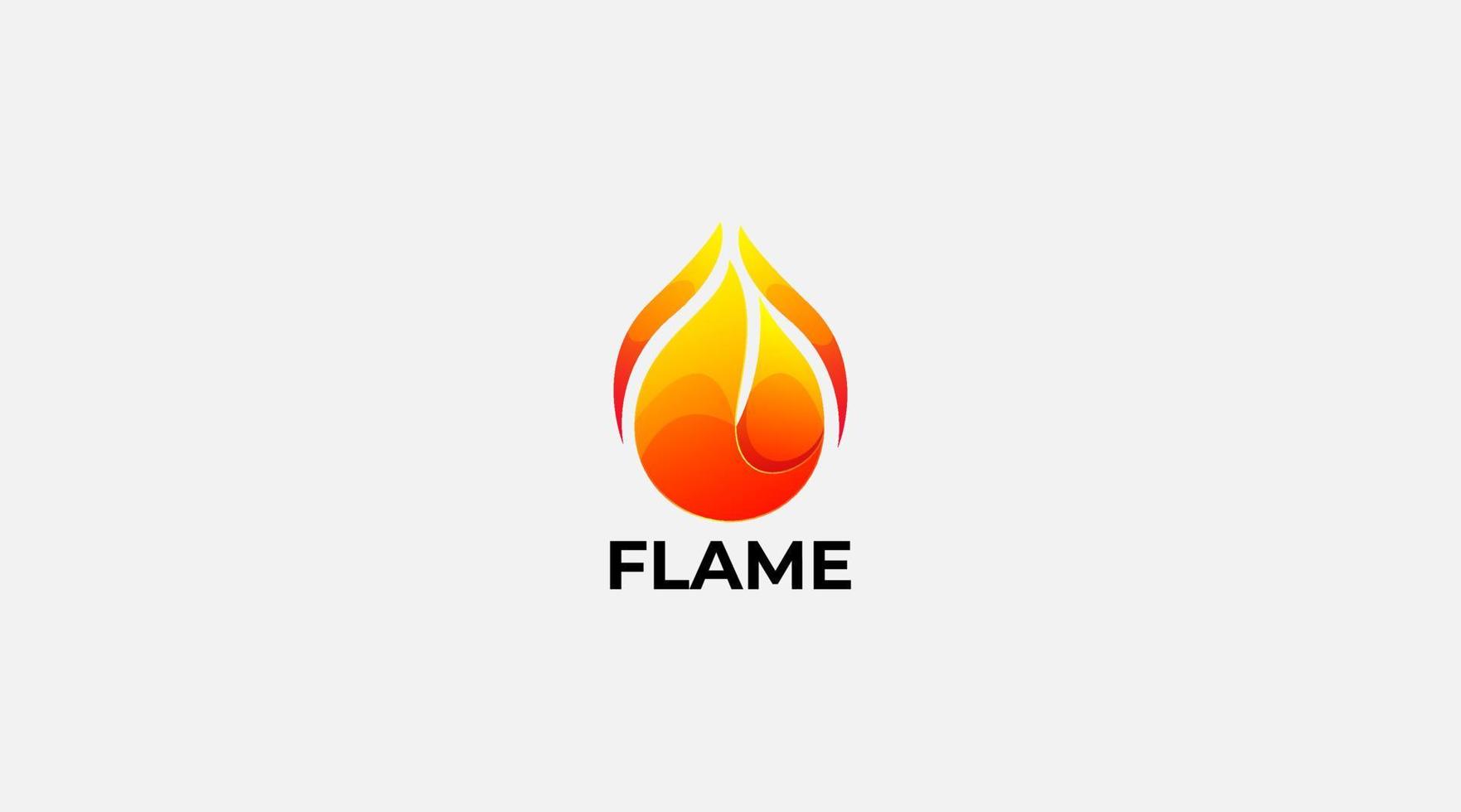 fuoco fiamma logo design vettore modello far cadere vettore