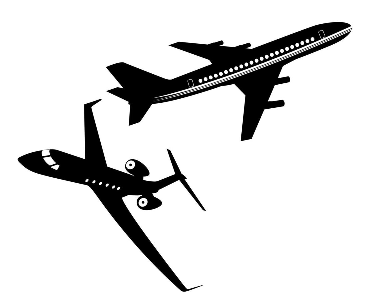 Due passeggeri aereo volante nel il aria vettore