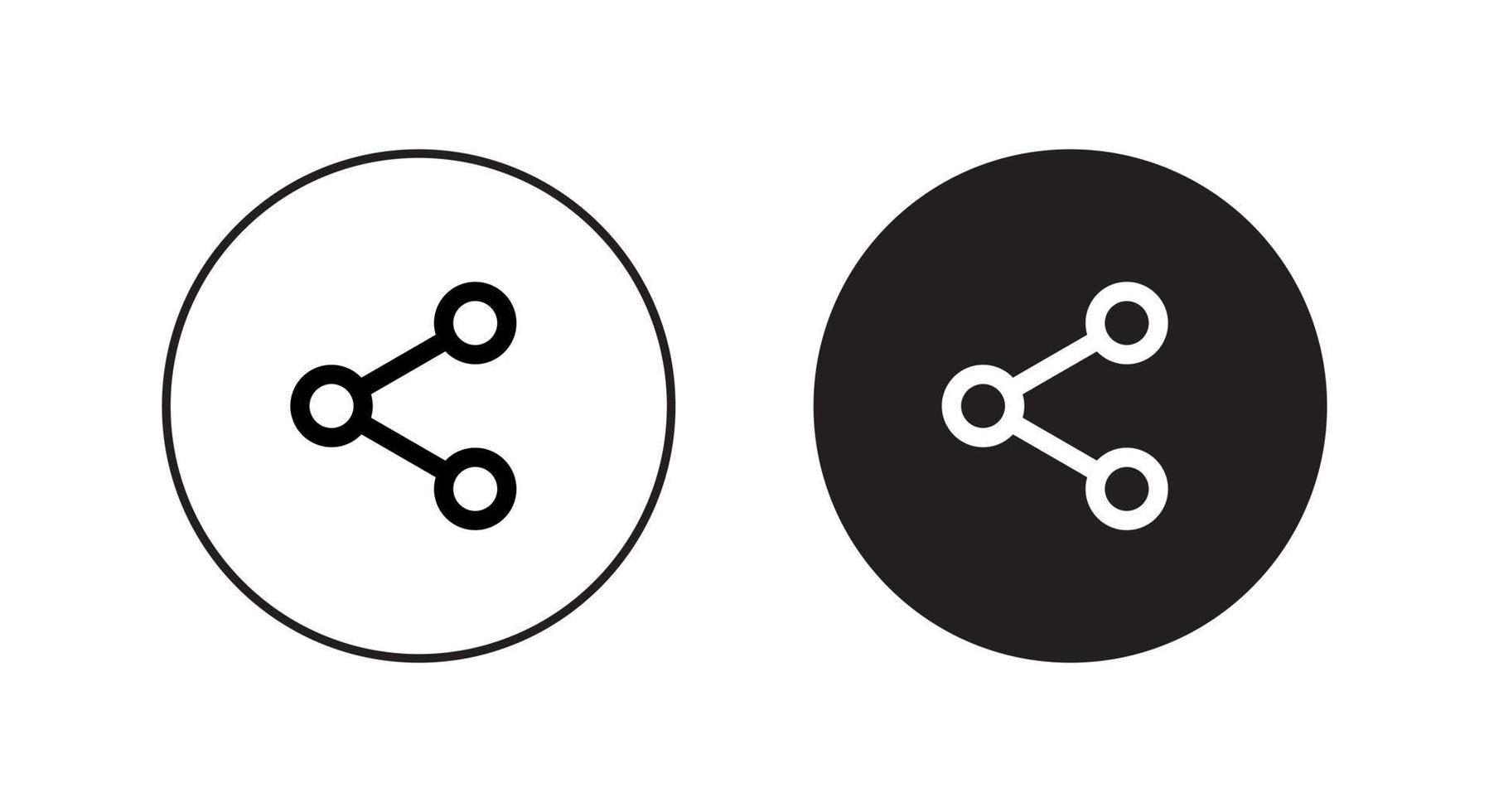 Condividere icona vettore isolato su cerchio sfondo. sociale media elementi