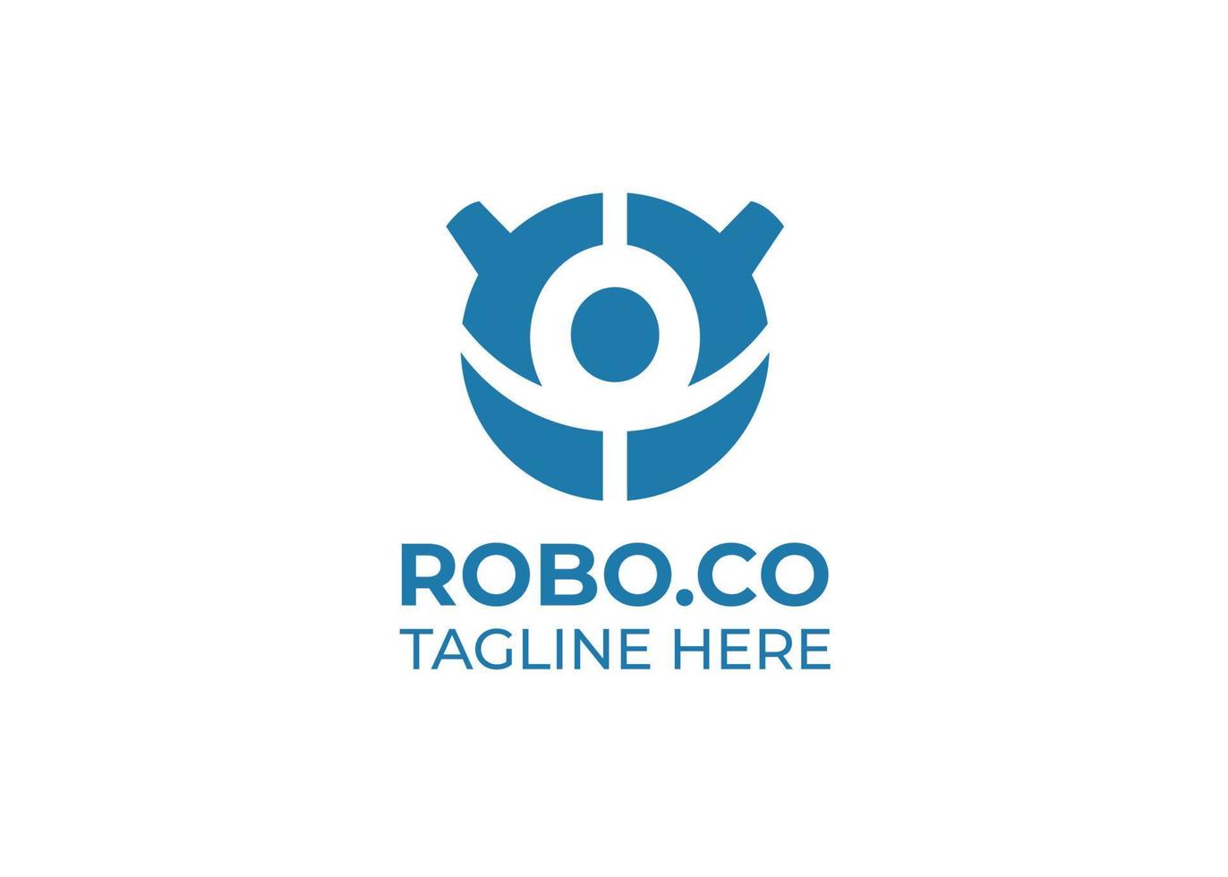 simbolico robot logo vettore