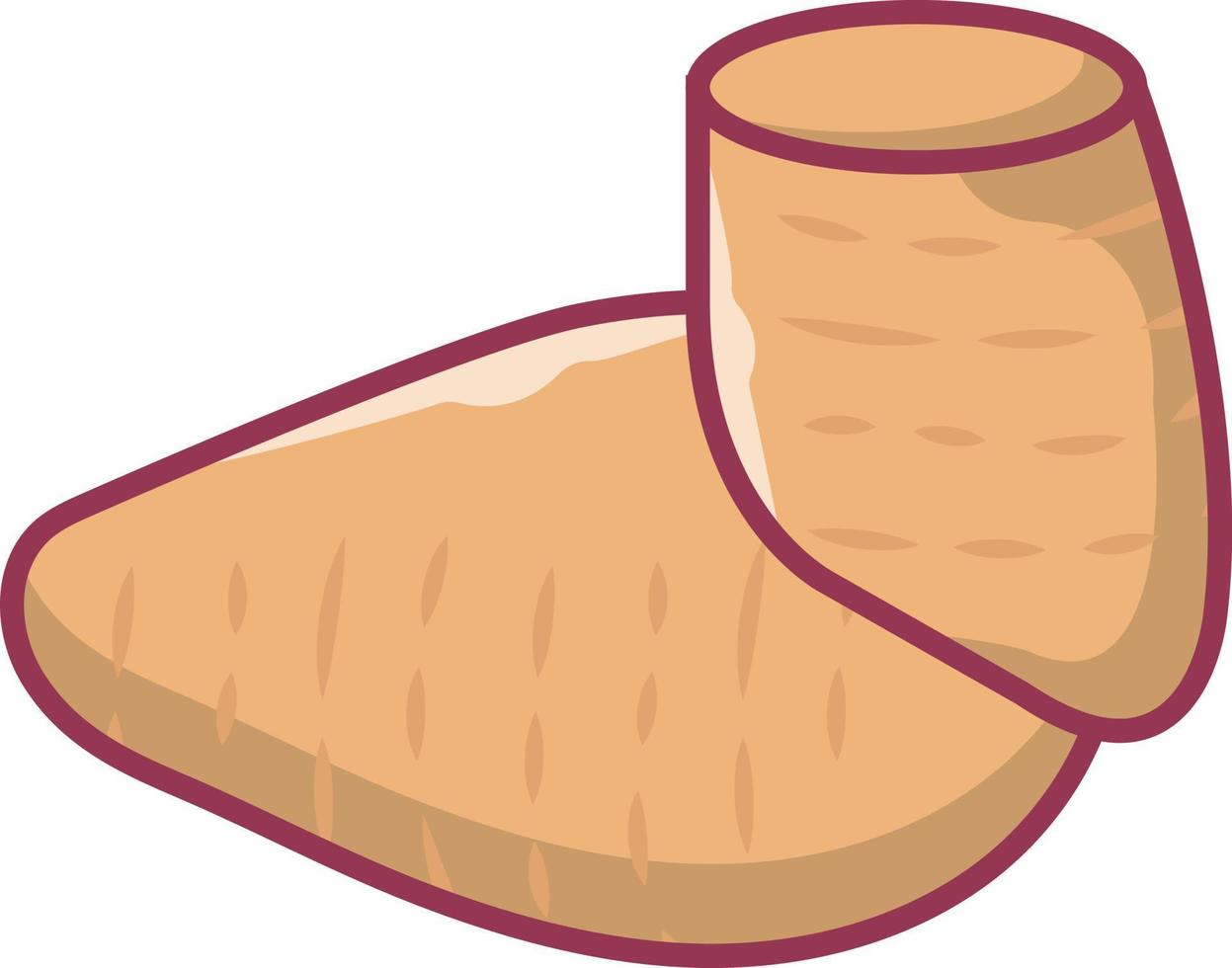 illustrazione vettoriale di patate dolci su uno sfondo. simboli di qualità premium. icone vettoriali per il concetto e la progettazione grafica.