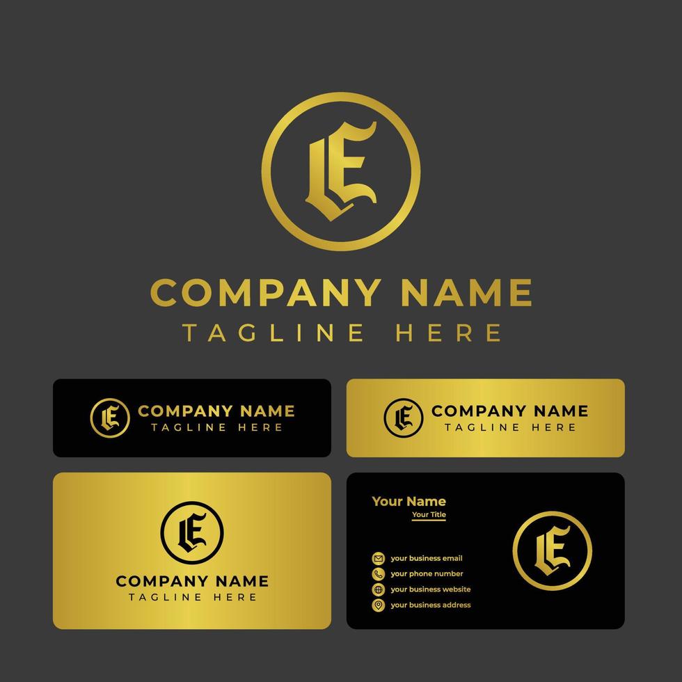 lettera EL o Le monogramma logo, adatto per qualunque attività commerciale con EL o Le iniziali. vettore
