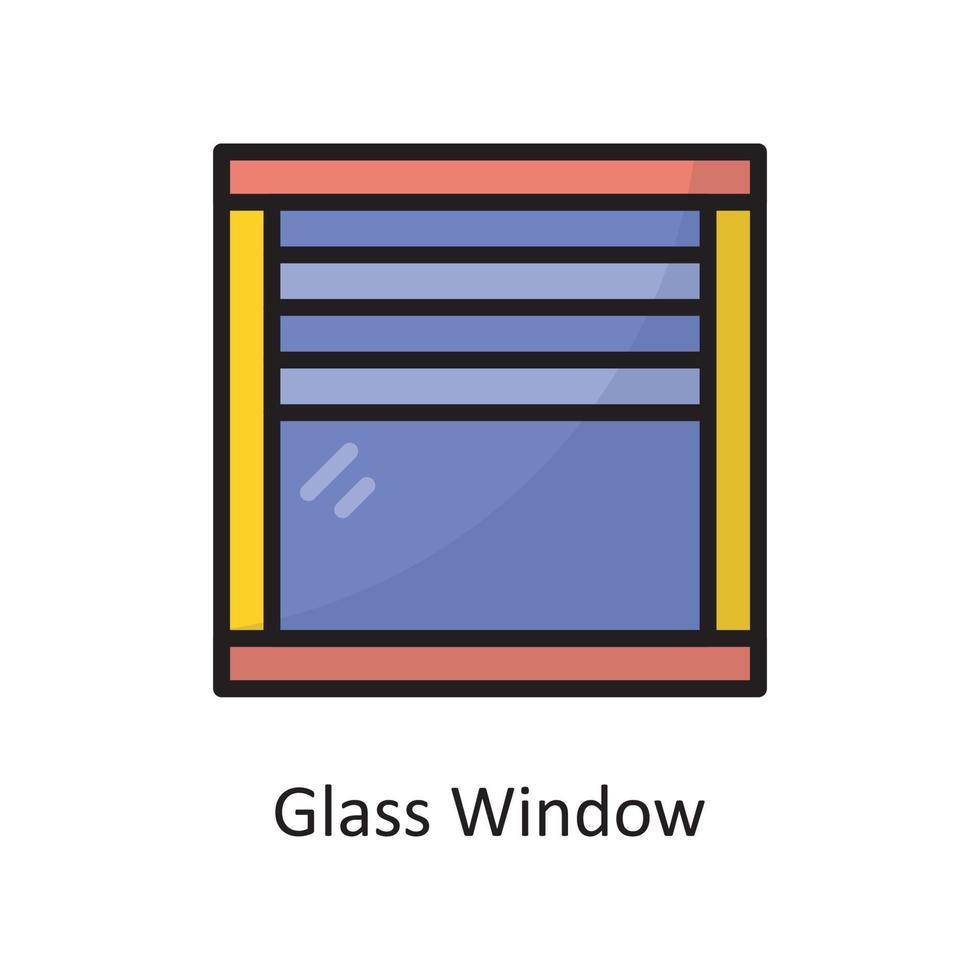 bicchiere finestra vettore pieno schema icona design illustrazione. faccende domestiche simbolo su bianca sfondo eps 10 file